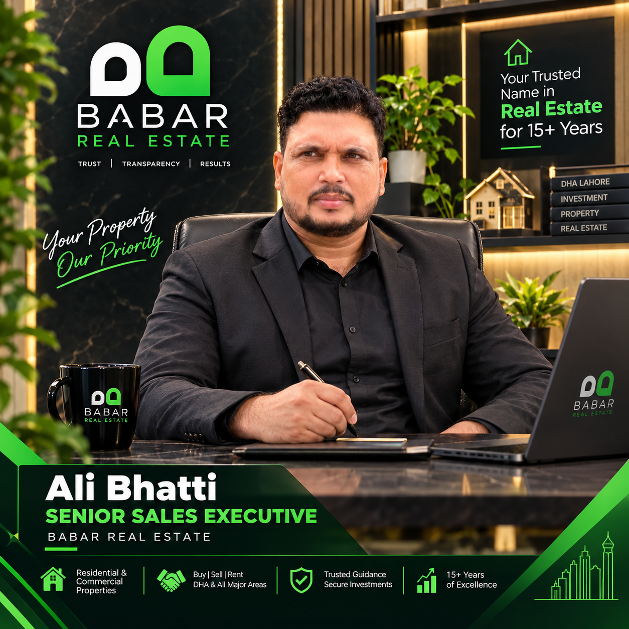 Ali Bhatti — DHA Phase 7 Plot Specialist, Babar Real Estate