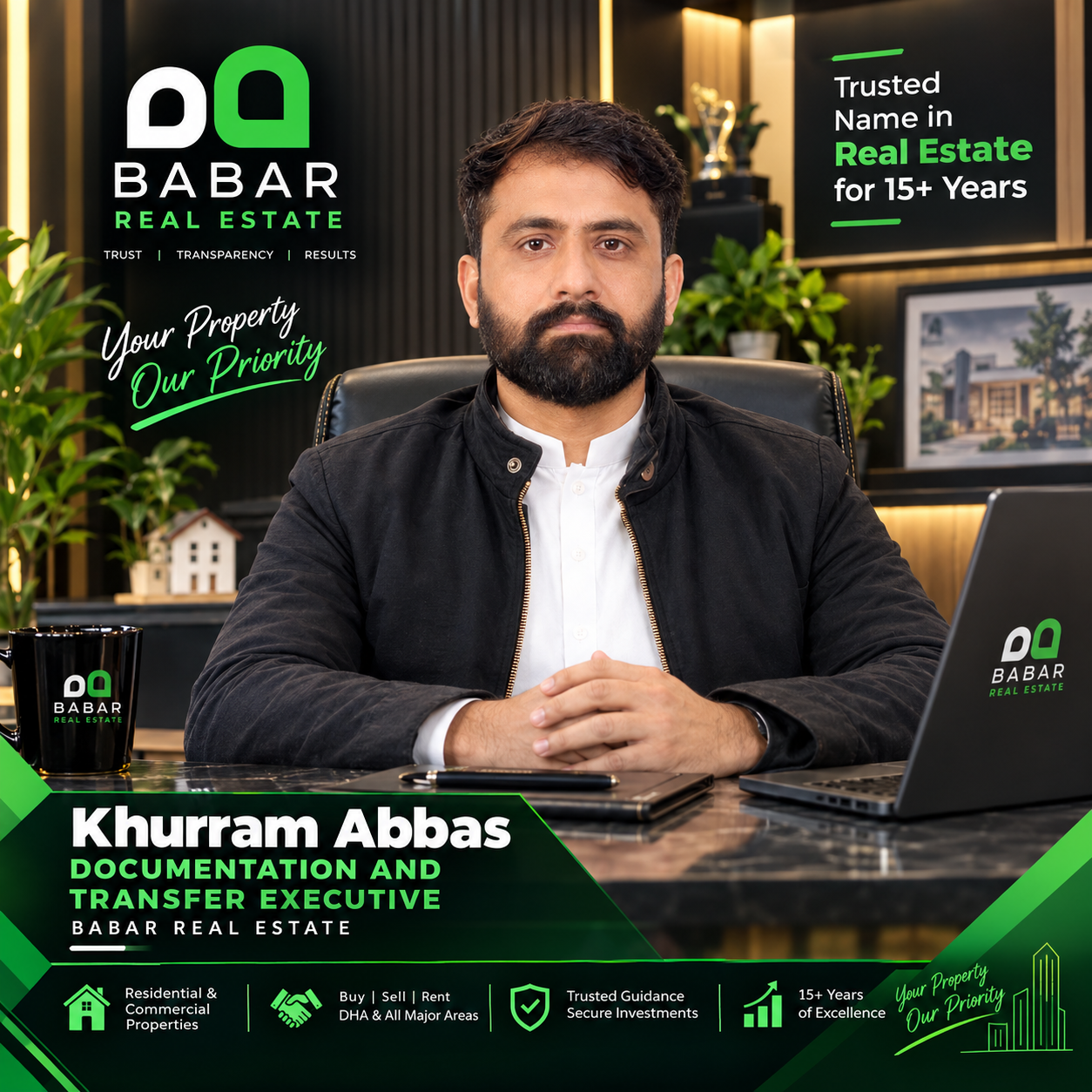 Khurram Abbas — Documentation & Transfer Manager, Babar Real Estate