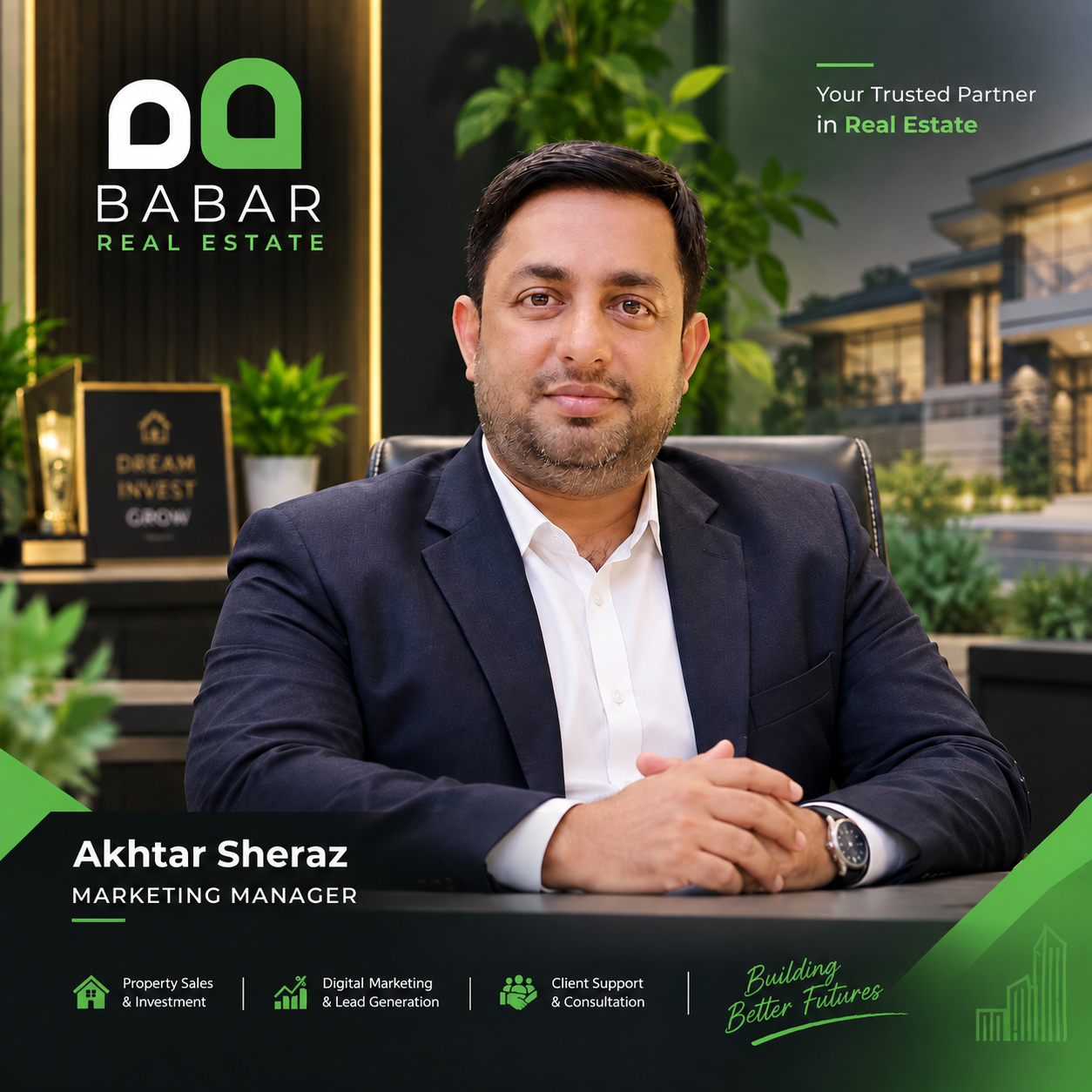 Akhtar Sheraz — DHA Phase 9 Town & 9 Prism Expert, Babar Real Estate