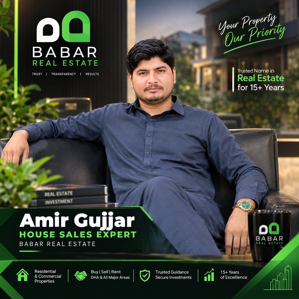 Amir Gujjar — DHA House Specialist, Babar Real Estate